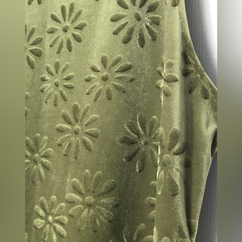 Green Velvet Daisy Dress